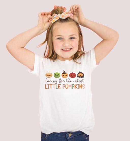 Cute Little Pumpkins Shirt, Fall Toddler Shirt, Boho Fall Kids Shirt, Cute Autumn Kids Shirt, Cute Fall Kids Clothing,Baby thanksgiving-HC55