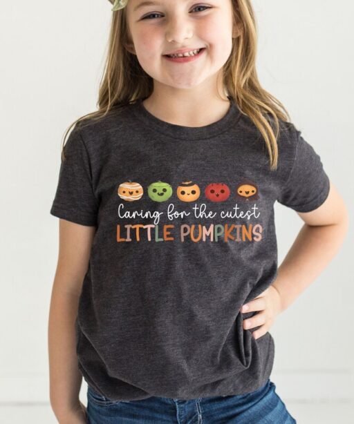 Cute Little Pumpkins Shirt, Fall Toddler Shirt, Boho Fall Kids Shirt, Cute Autumn Kids Shirt, Cute Fall Kids Clothing,Baby thanksgiving-HC55