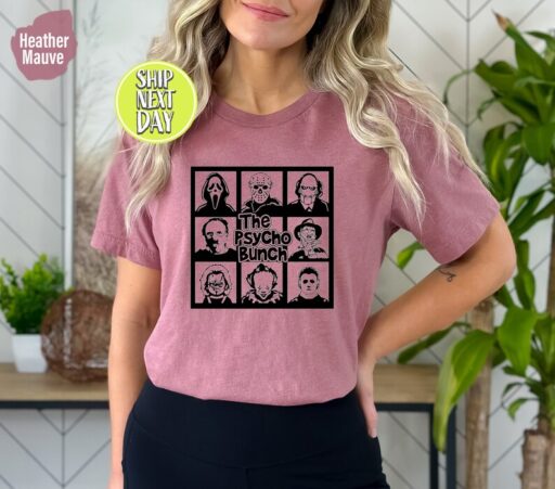 Movie Characters T-shirt, The Psycho Bunch Shirt, Horror Tee, Horror Character Shirt, Friends T-shirt, Halloween Gift,Thanksgiving Tee -HC09