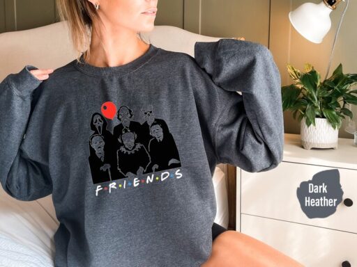 Horror Movie Characters Friends Sweatshirt and Hoodie, Halloween Horror Characters Shirt, Friends Halloween Shirt, Horror Movie Shirt -HC08