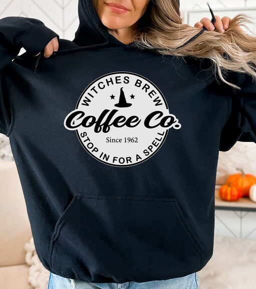 Witches Brew Sweatshirt and Hoodie, Halloween Sweatshirt, Funny Coffee Co Crewneck Sweatshirt, Halloween Witches Pullover Sweater -HC44