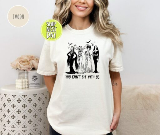 You Can't Sit With Us T-Shirt, Halloween Gift, Halloween Shirt, Funny Witch Shirt, Sisters Tees, Vintage Halloween,Matching Family Tee -HC50