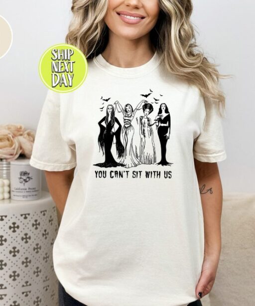 You Can't Sit With Us T-Shirt, Halloween Gift, Halloween Shirt, Funny Witch Shirt, Sisters Tees, Vintage Halloween,Matching Family Tee -HC50