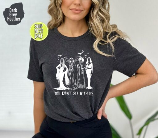 You Can't Sit With Us T-Shirt, Halloween Gift, Halloween Shirt, Funny Witch Shirt, Sisters Tees, Vintage Halloween,Matching Family Tee -HC50