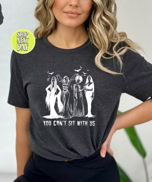 You Can't Sit With Us T-Shirt, Halloween Gift, Halloween Shirt, Funny Witch Shirt, Sisters Tees, Vintage Halloween,Matching Family Tee -HC50