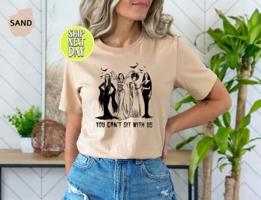 You Can't Sit With Us T-Shirt, Halloween Gift, Halloween Shirt, Funny Witch Shirt, Sisters Tees, Vintage Halloween,Matching Family Tee -HC50