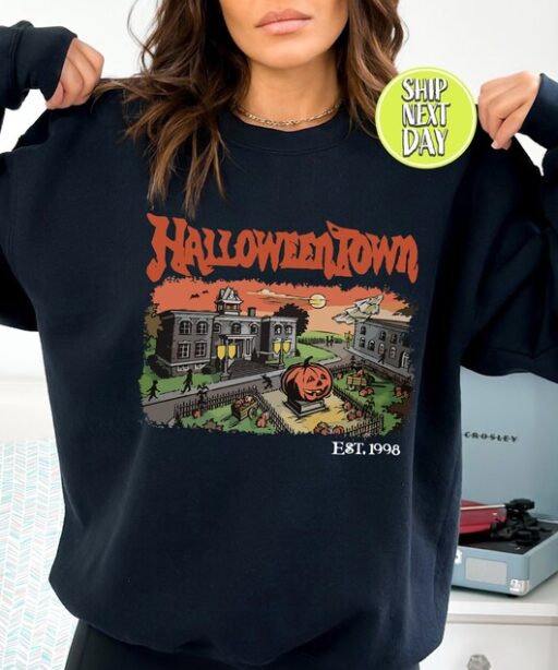 Halloweentown Est 1998 Sweatshirt and Hoodie, Halloweentown University, Retro Halloweentown Sweatshirt, Vintage Fall Sweatshirt -HC026