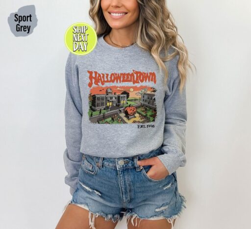 Halloweentown Est 1998 Sweatshirt and Hoodie, Halloweentown University, Retro Halloweentown Sweatshirt, Vintage Fall Sweatshirt -HC026