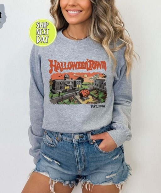 Halloweentown Est 1998 Sweatshirt and Hoodie, Halloweentown University, Retro Halloweentown Sweatshirt, Vintage Fall Sweatshirt -HC026