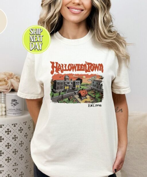 Halloweentown TShirt, Halloween Town Est 1998 Shirt, Vintage Halloween Town University T-Shirt, Pumpkin Halloweentown Tee, Retro Fall -HC026