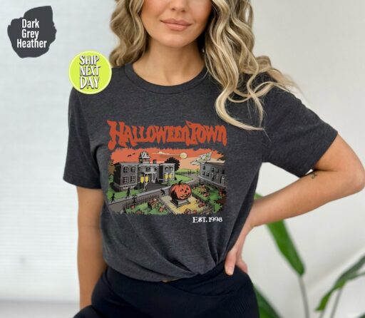 Halloweentown TShirt, Halloween Town Est 1998 Shirt, Vintage Halloween Town University T-Shirt, Pumpkin Halloweentown Tee, Retro Fall -HC026