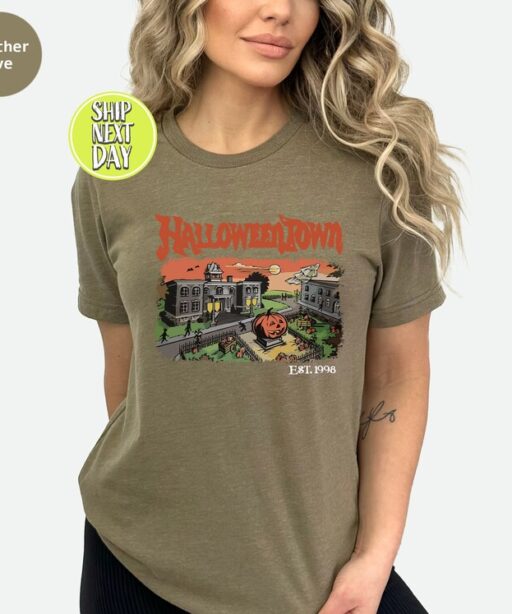 Halloweentown TShirt, Halloween Town Est 1998 Shirt, Vintage Halloween Town University T-Shirt, Pumpkin Halloweentown Tee, Retro Fall -HC026