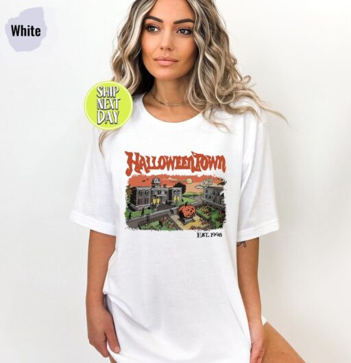 Halloweentown TShirt, Halloween Town Est 1998 Shirt, Vintage Halloween Town University T-Shirt, Pumpkin Halloweentown Tee, Retro Fall -HC026