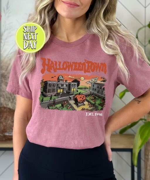 Halloweentown TShirt, Halloween Town Est 1998 Shirt, Vintage Halloween Town University T-Shirt, Pumpkin Halloweentown Tee, Retro Fall -HC026