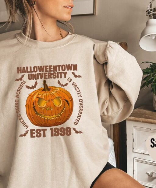 Halloweentown Est 1998 Sweatshirt and Hoodie, Vintage Halloweentown Sweatshirt,Fall Pumpkin Sweatshirt,Spooky Halloweentown University-HC031