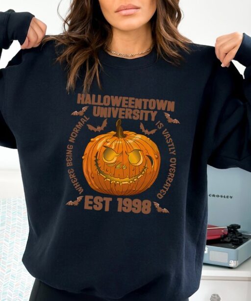 Halloweentown Est 1998 Sweatshirt and Hoodie, Vintage Halloweentown Sweatshirt,Fall Pumpkin Sweatshirt,Spooky Halloweentown University-HC031