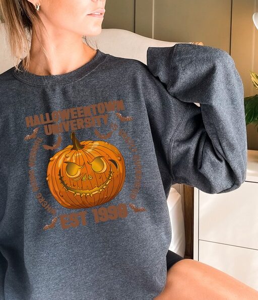 Halloweentown Est 1998 Sweatshirt and Hoodie, Vintage Halloweentown Sweatshirt,Fall Pumpkin Sweatshirt,Spooky Halloweentown University-HC031