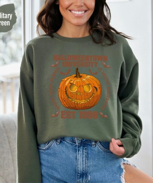 Halloweentown Est 1998 Sweatshirt and Hoodie, Vintage Halloweentown Sweatshirt,Fall Pumpkin Sweatshirt,Spooky Halloweentown University-HC031