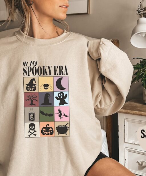 In My Spooky Era Shirt, Halloween Sweatshirt, Spooky Season Shirt, Funny Country Concert Salem Shirt,Ghost Halloween Shirt Gift,Hoodie-HC030