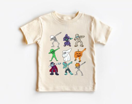 Pumpkin Witch Ghost Skull Toddler Shirt - Halloween Kids Shirt - Natural Toddler Tee - Funny Halloween Kids T Shirt - Ghost Ninja Tee -HC010