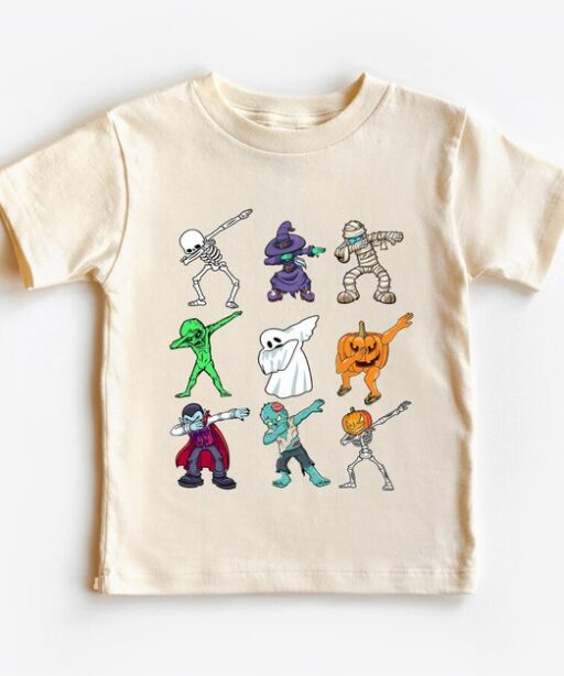 Pumpkin Witch Ghost Skull Toddler Shirt - Halloween Kids Shirt - Natural Toddler Tee - Funny Halloween Kids T Shirt - Ghost Ninja Tee -HC010