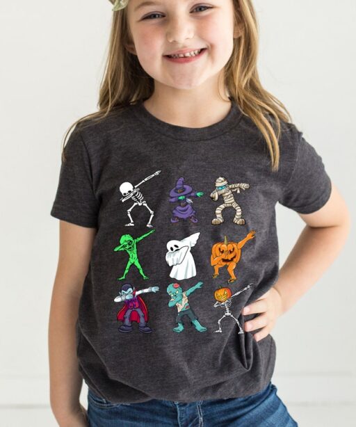 Pumpkin Witch Ghost Skull Toddler Shirt - Halloween Kids Shirt - Natural Toddler Tee - Funny Halloween Kids T Shirt - Ghost Ninja Tee -HC010