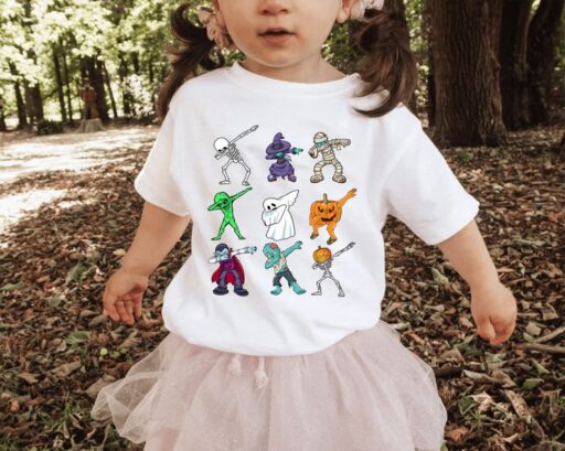 Pumpkin Witch Ghost Skull Toddler Shirt - Halloween Kids Shirt - Natural Toddler Tee - Funny Halloween Kids T Shirt - Ghost Ninja Tee -HC010