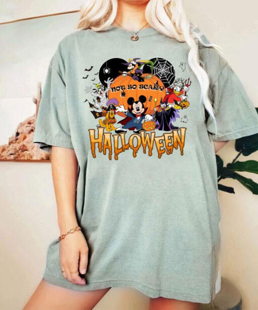 Comfort Color Mickeys Not So Scary Halloween Shirt, Disney Halloween 2023 Shirt, Disney Halloween Skeleton Shirt, Halloween Matching Shirt