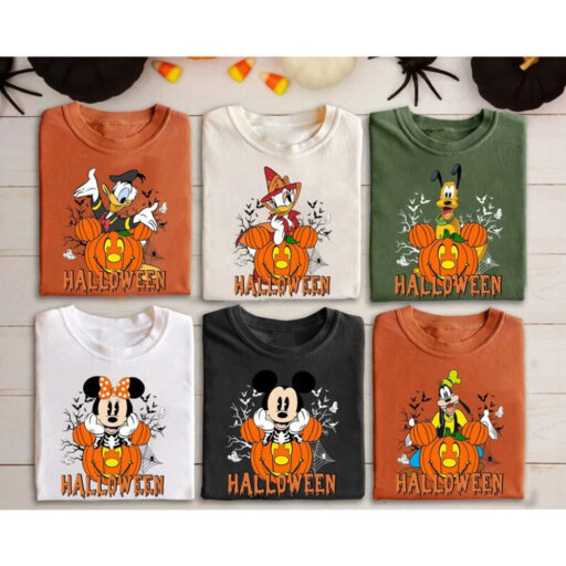 Vintage Disney Mickey and Friends Halloween Team Shirt, Disney Halloween Shirt Retro, WDW Magic Kingdom Shirt, Halloween Matching Shirt