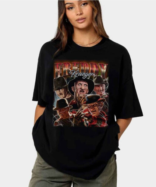 RETRO FREDDY KRUEGER Vintage Shirt, Nightmare Halloween T-shirt, Jason Voorhees T-Shirt Friday the 13th Horror, Horror Movie Halloween Shirt