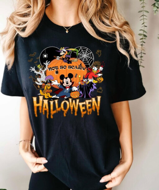 Mickey's Not So Scary Halloween Party 2023 Shirts, Halloween Mickey & Friends Shirt, Disney Halloween Shirt, Disney Halloween Skeleton Shirt