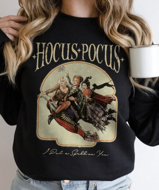 Hocus Pocus Comfort Colors Shirt, Retro Hocus Pocus Sweatshirt, Sanderson Sisters Sweatshirt, Halloween Party Shirts,Disney Halloween Outfit