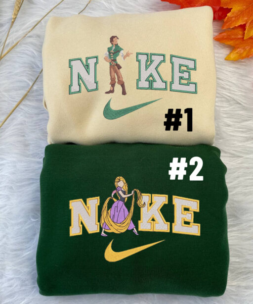 Flynn And Rapunzel Disney Nike Embroidered Sweatshirts