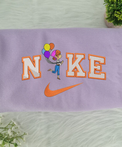 Carl And Ellie Up Disney Nike Embroidered Sweatshirts