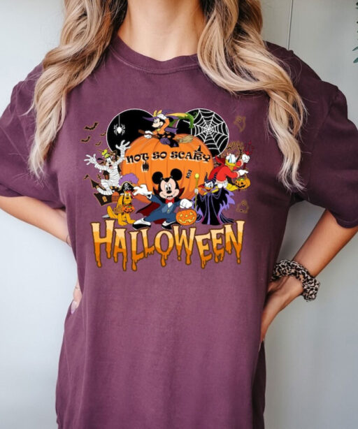 Comfort Color Mickeys Not So Scary Halloween Shirt, Disney Halloween 2023 Shirt, Disney Halloween Skeleton Shirt, Halloween Matching Shirt