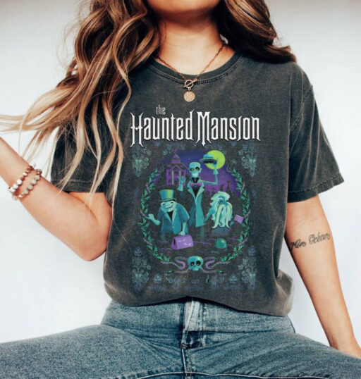 Halloween Hitchhiking Ghosts Haunted Mansion Sweatshirt, Foolish Mortals Comfort Color Shirt, Disney Halloween Party, Disneyland Trip Gift