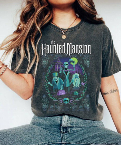 Halloween Hitchhiking Ghosts Haunted Mansion Sweatshirt, Foolish Mortals Comfort Color Shirt, Disney Halloween Party, Disneyland Trip Gift