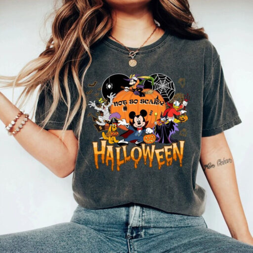 Comfort Color Mickeys Not So Scary Halloween Shirt, Disney Halloween 2023 Shirt, Disney Halloween Skeleton Shirt, Halloween Matching Shirt