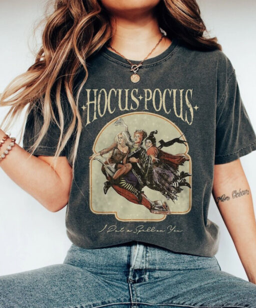 Hocus Pocus Comfort Colors Shirt, Retro Hocus Pocus Sweatshirt, Sanderson Sisters Sweatshirt, Halloween Party Shirts,Disney Halloween Outfit