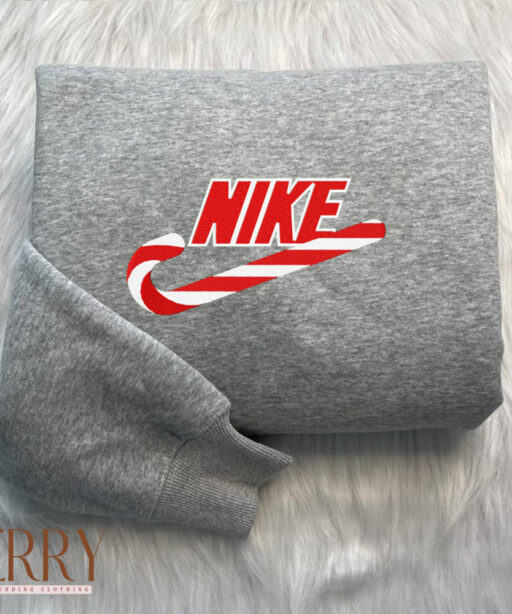 Candy Christmas Nike Embroidered Sweatshirt