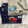 Cars Mcqueen Sally Couple Disney Embroidered Sweatshirt Anniversary Couple Matching Tee