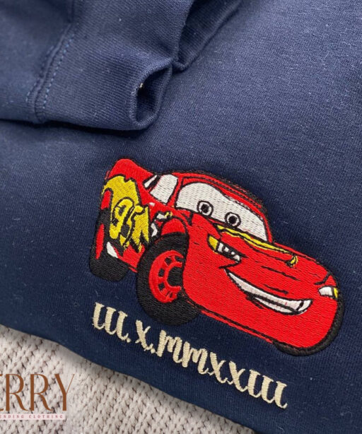 Cars Mcqueen Sally Couple Disney Embroidered Sweatshirt Anniversary Couple Matching Tee