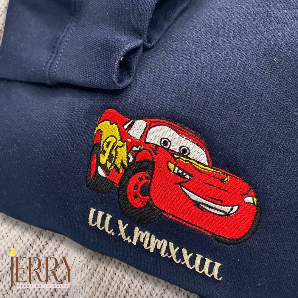 Cars Mcqueen Sally Couple Disney Embroidered Sweatshirt Anniversary Couple  Matching Tee – Jerry Clothing