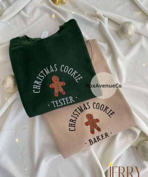 Christmas Cookie Baker Gingerbread Sweatshirt Christmas Matching Embroidered Sweatshirt Christmas Funny Sweatshirt Christmas Gift