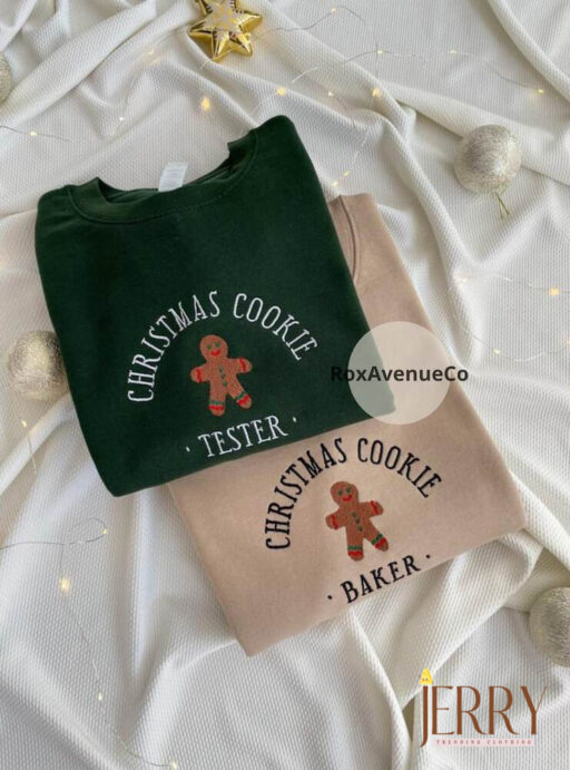 Christmas Cookie Baker Gingerbread Sweatshirt Christmas Matching Embroidered Sweatshirt Christmas Funny Sweatshirt Christmas Gift