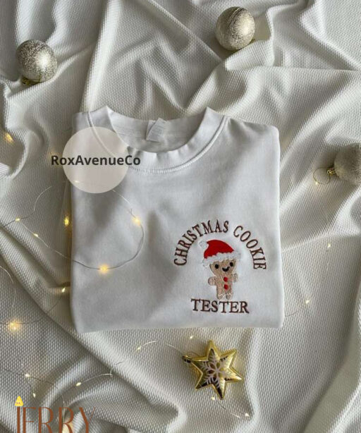 Christmas Cookie Baker Gingerbread Sweatshirt Christmas Matching Embroidered Sweatshirt Christmas Funny Sweatshirt Christmas Gift