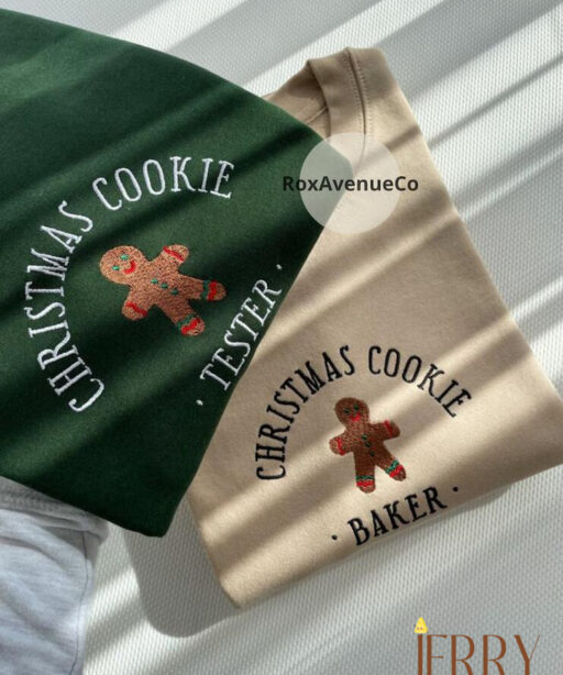 Christmas Cookie Baker Gingerbread Sweatshirt Christmas Matching Embroidered Sweatshirt Christmas Funny Sweatshirt Christmas Gift