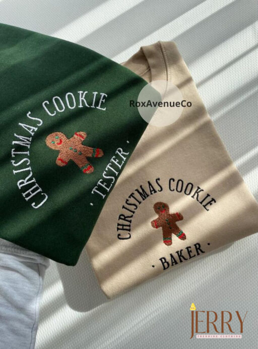 Christmas Cookie Baker Gingerbread Sweatshirt Christmas Matching Embroidered Sweatshirt Christmas Funny Sweatshirt Christmas Gift