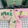 Cute Grinch Christmas Nike Embroidered Sweatshirt, Xmas Gift For Couple