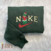 Grinch Christmas Nike Embroidered Sweatshirt, Grinch Christmas Sweatshirt